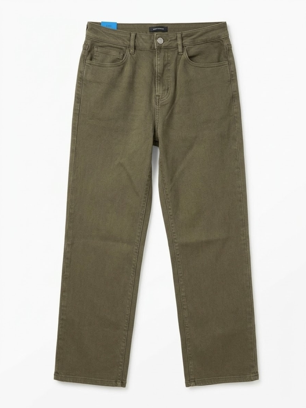 Well Worn Women's Olive High-Rise Classic Straight Jeans